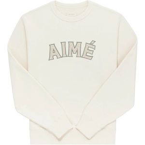 Aime Leon Dore Off-White Sweatshirt with Graphic Lettering